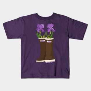 Iris Rain Boots Kids T-Shirt